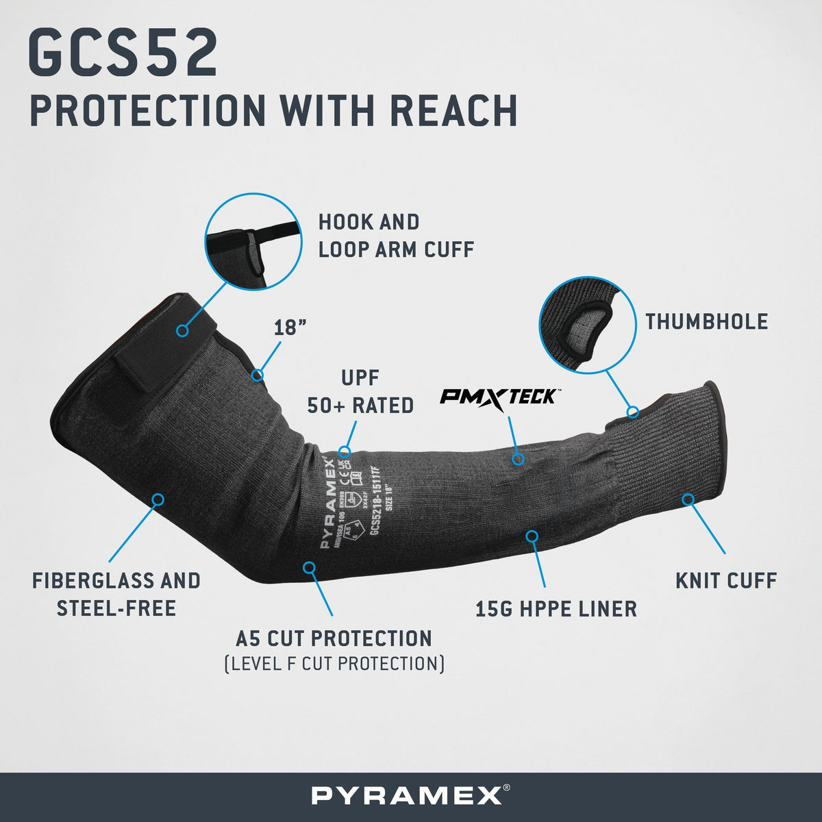 GCS52 - HPPE A5 Cut Sleeve - official Pyramex product image 31