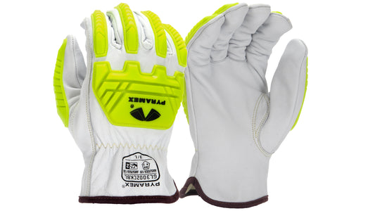 Pyramex GL3002CKB - Premium Goatskin Driver Para-Aramid A4 Cut Level 2 Impact Cut-Resistant Gloves Small model GL3002CKBS
