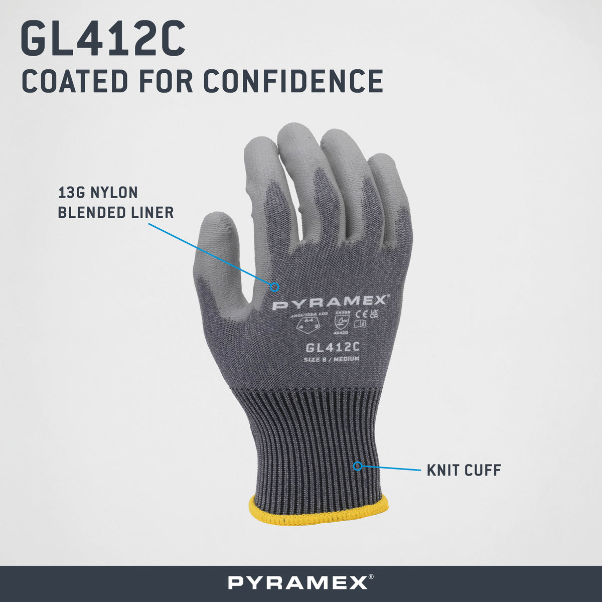 GL412C - Polyurethane A4 Cut - official Pyramex product image 2