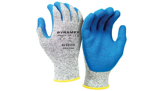 Pyramex GL501C5 - Crinkle Latex A4 Cut Cut-Resistant Gloves Small model GL501C5S