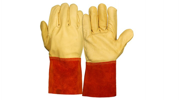GL6001W - Premium Cowhide MIG + TIG Welder Gauntlet Cuff
