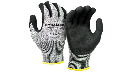 Pyramex GL604C5 - Nitrile Sandy A4 Cut Safety Workwear Small model GL604C5S
