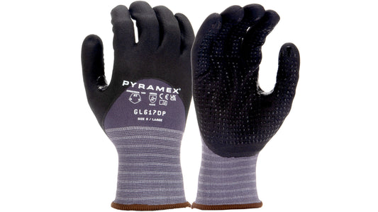 Pyramex GL617DP - Micro-Foam Nitrile Dotted Safety Workwear X-Small model GL617DPXS