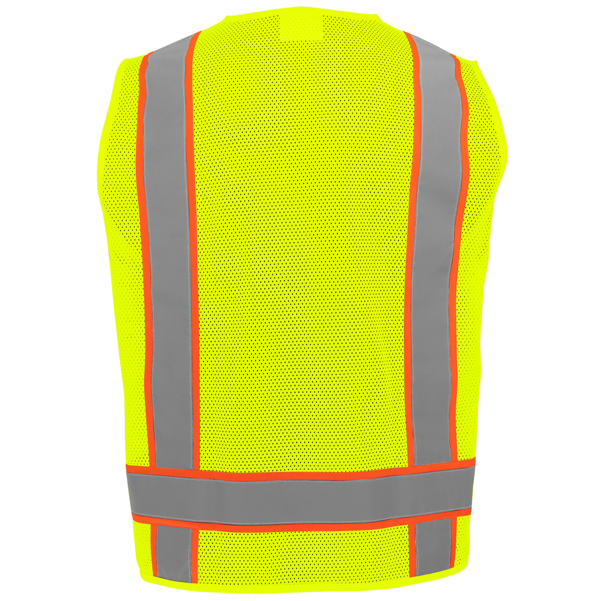 Global Glove GLO-0032 Yellow/Green surveyor vest — back