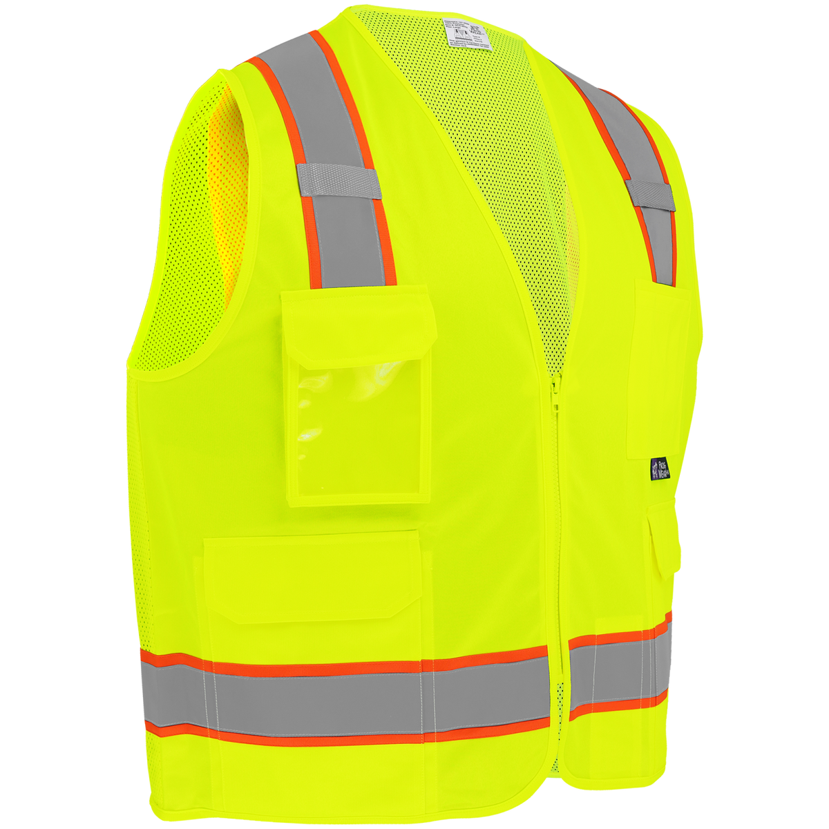 Global Glove GLO-0032 Yellow/Green surveyor vest — right side