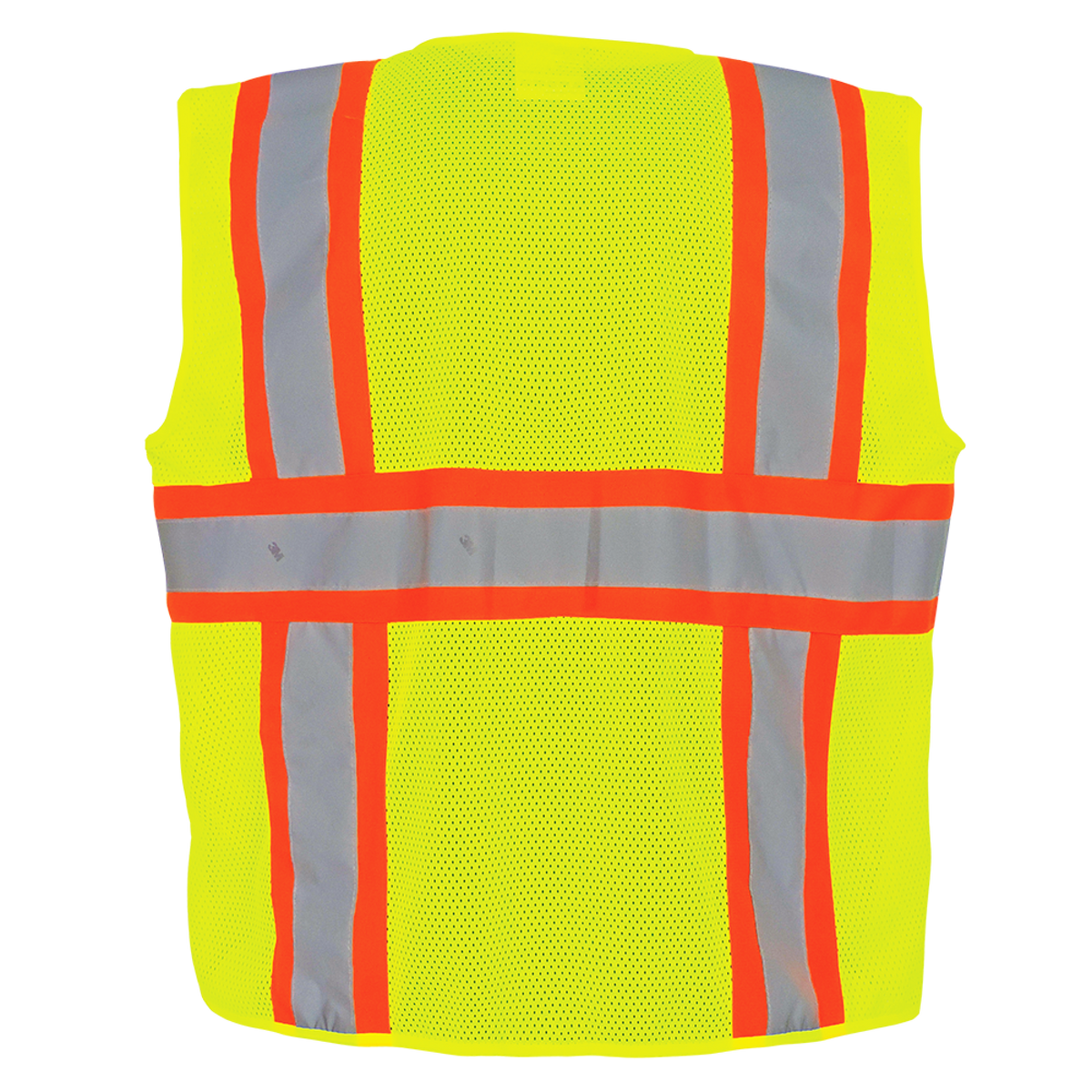 Global Glove GLO-003 Yellow/Green surveyor vest — back