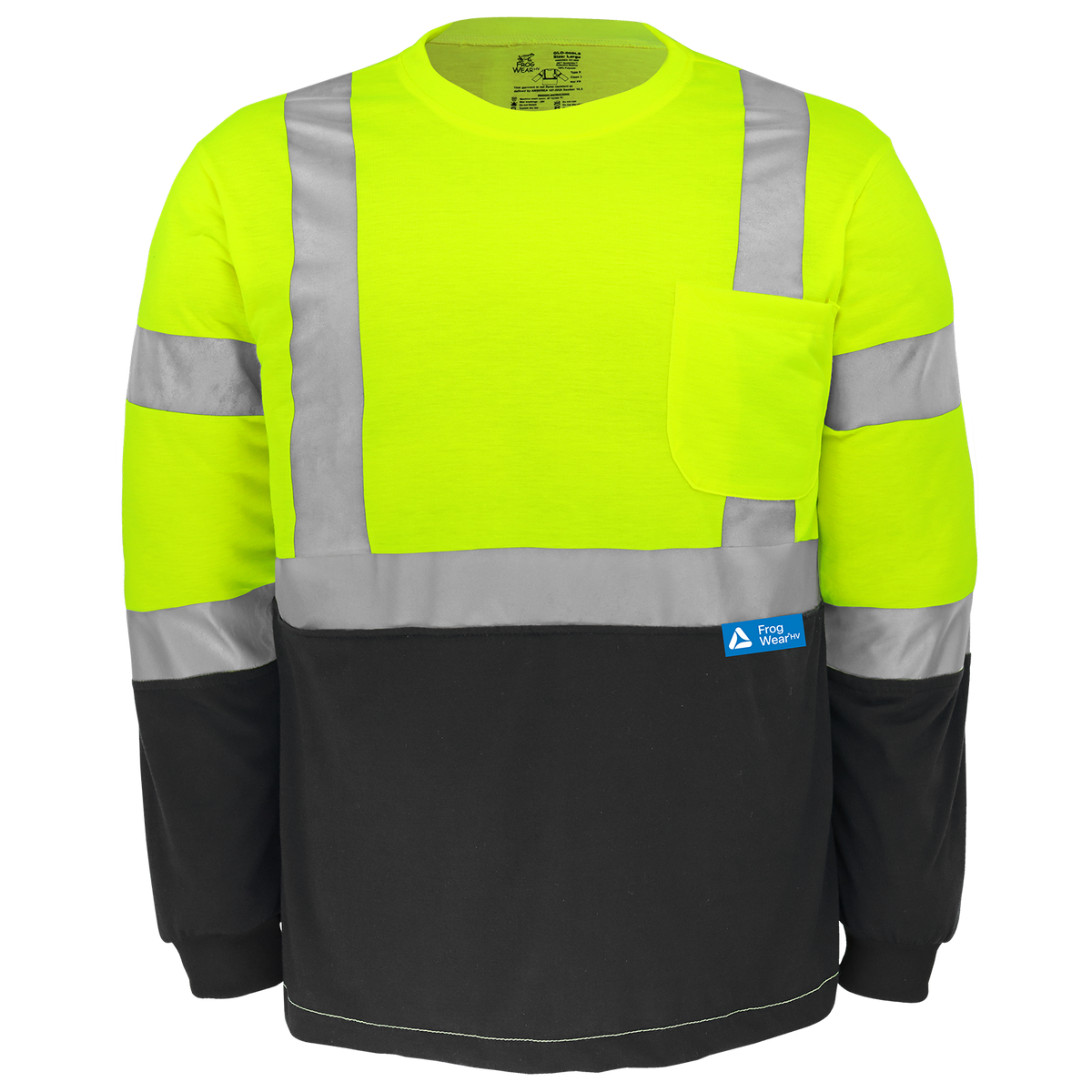 Global Glove GLO-008LS - front - yellow/green with black lower front