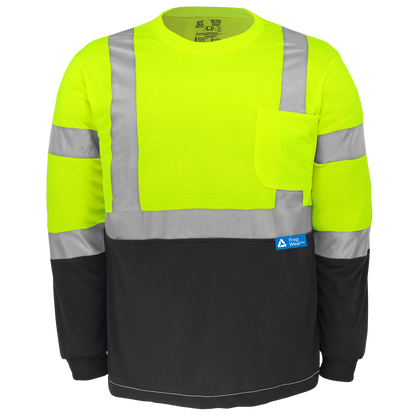 Global Glove GLO-008LS - front - yellow/green with black lower front