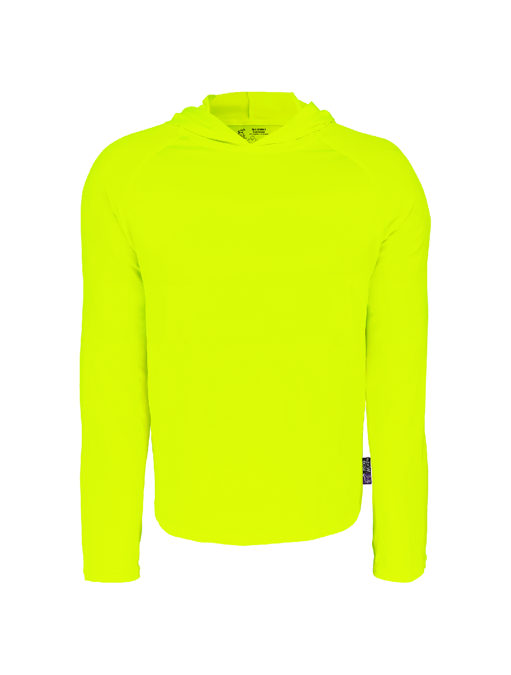 FrogWear® HV Premium High-Visibility Hooded Long-Sleeve Self-Wicking Shirt - GLO-200HLS