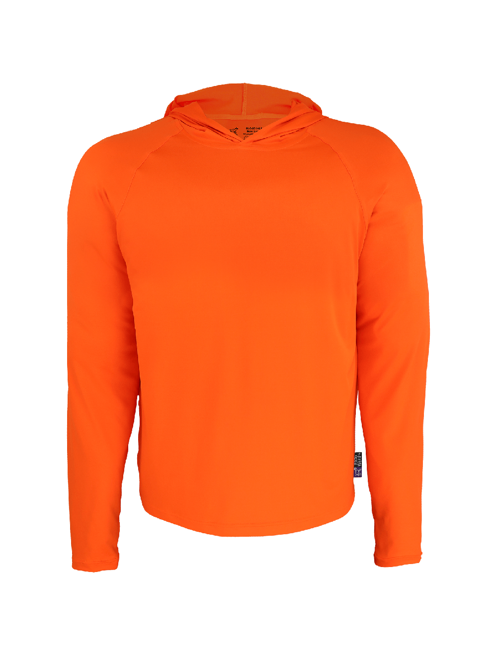 FrogWear® HV Premium High-Visibility Orange Hooded Long-Sleeve Self-Wicking Shirt - GLO-201HLS