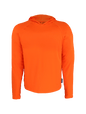 FrogWear® HV Premium High-Visibility Orange Hooded Long-Sleeve Self-Wicking Shirt - GLO-201HLS