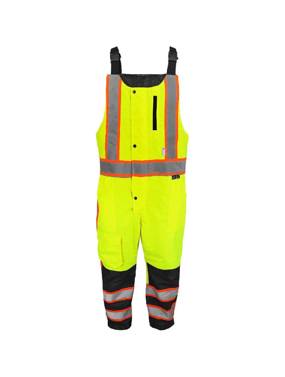 FrogWear® HV High-Visibility Insulated Winter Bibs with Polyurethane Coated Oxford Polyester - GLO-700