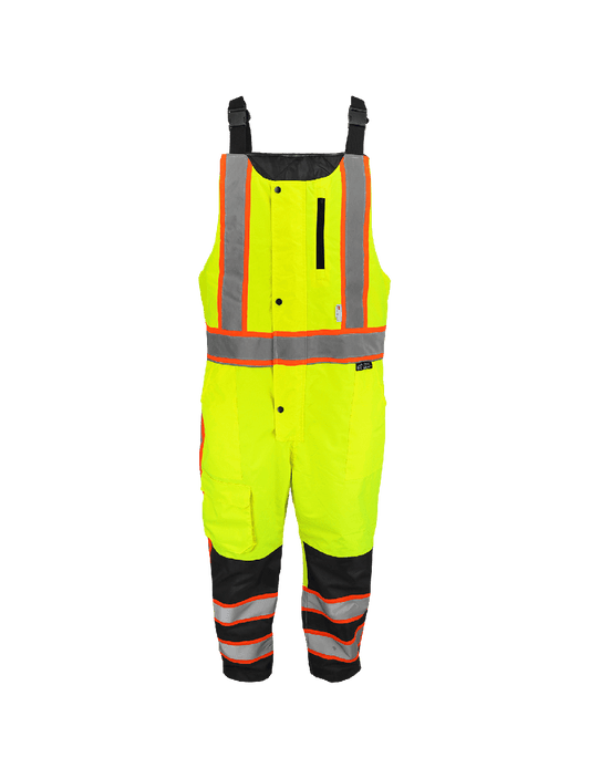 FrogWear® HV High-Visibility Insulated Winter Bibs with Polyurethane Coated Oxford Polyester - GLO-700