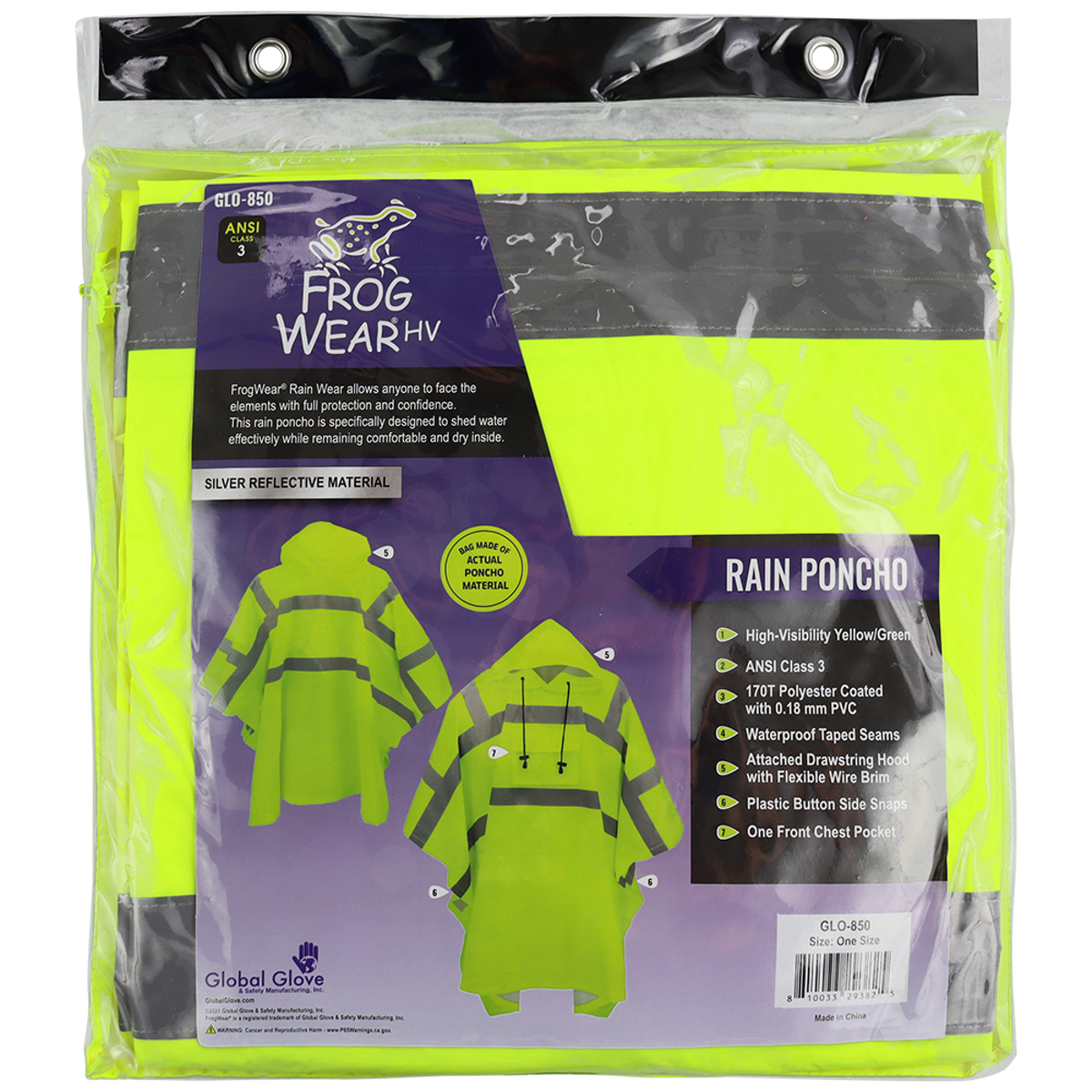 Global Glove GLO-850 - retail packaging - yellow/green
