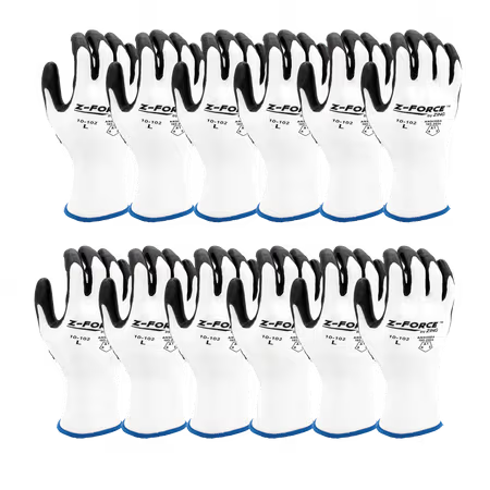 ZING Z-Force General Purpose Glove, 18G Bio-Based Nylon Shell Bio-Based PU Palm Coated, Touchscreen