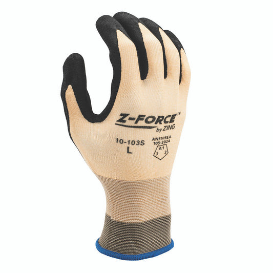 ZING Z-Force General Purpose Glove, 15G Bio-Based Nylon+Spandex Shell Nano-Sandy Bio-Based Ppu Palm Coated, Touchscreen - official Zing product image 1