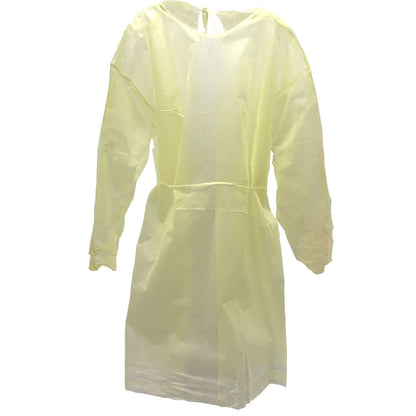 Cordova Polypropylene Gown, Yellow 25 Gsm Spunbo #PPGOWN100