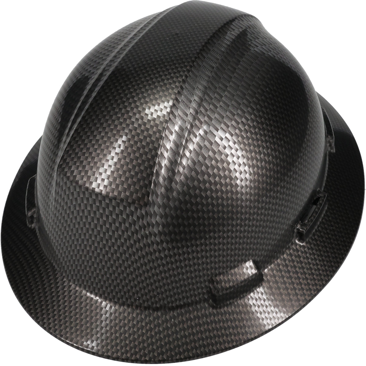 Dynamic 280-HP641R-CAR – Full Brim Hard Hat, Carbon Fibre Look Wrap, HDPE Shell, 4-Point Nylon Suspension and "Sure-Lock" Ratchet Adjustment - Type 1 Class E