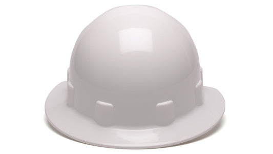 Pyramex SL Series Sleek Shell Full Brim Hard Hat Accessories White 4-Point Ratchet model HPS24110