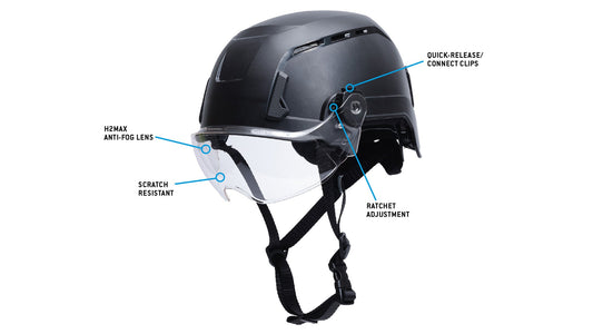 Pyramex SL T2 Visor Hard Hat Accessories Clear H2MAX Anti-fog model HPT2HV10T