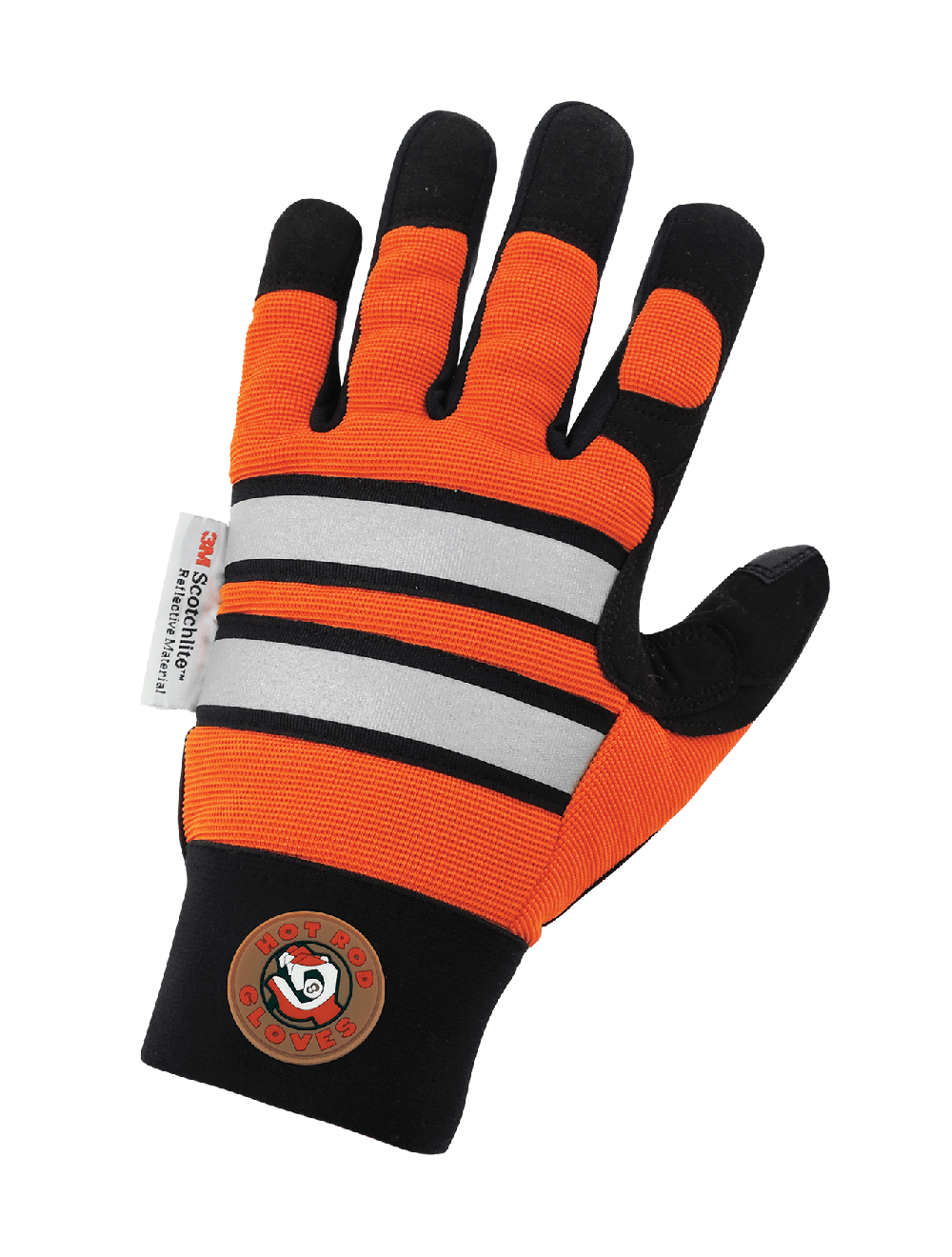 Hot Rod Gloves® High-Visibility Synthetic Leather Palm Performance Mechanics Style Gloves with a Spandex Back - HR9000VIS