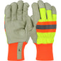 PIP HVY1555 – Premium Pigskin Leather Palm Glove with Hi-Vis Back and 3M™ Thinsulate™ Lining - Knit Wrist