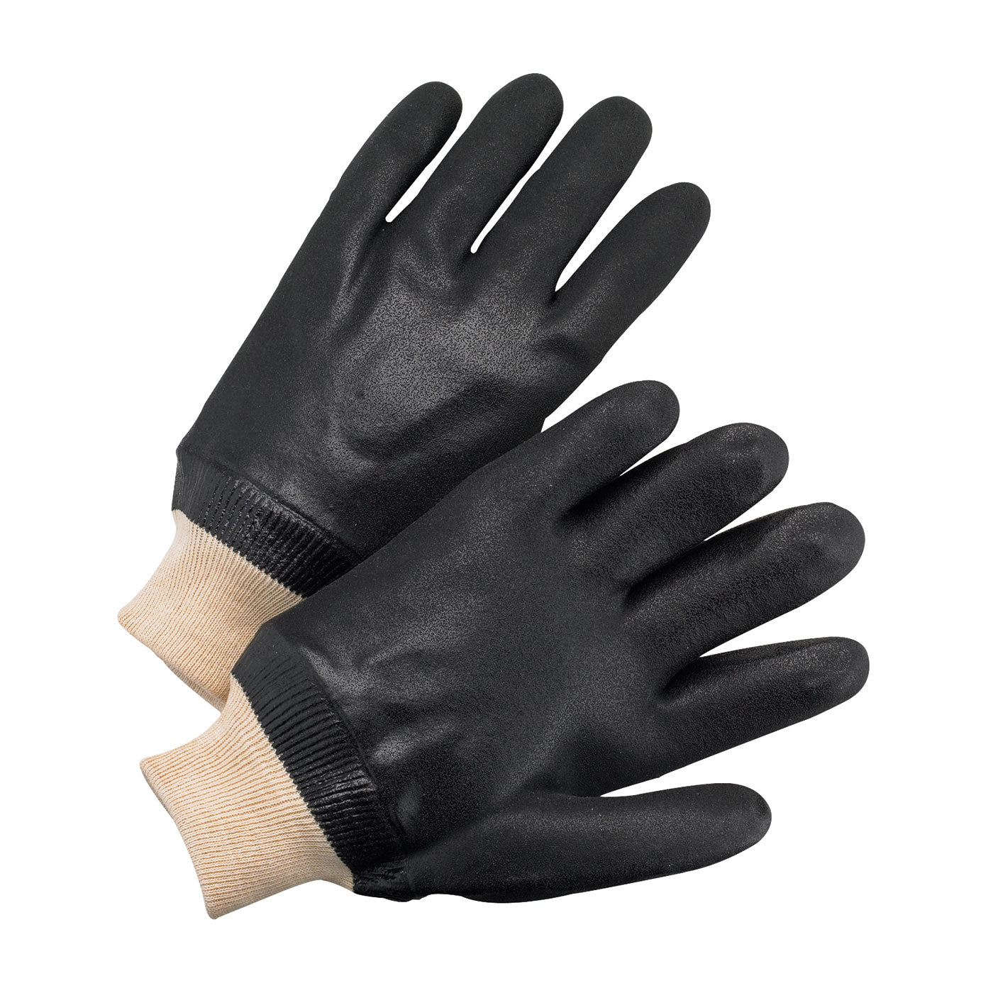 PIP J1007RF – PVC Dipped Glove with Jersey Liner and Rough Sandy Finish - Knit Wrist