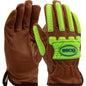 Boss® Xtreme: AR Top Grain Goatskin Leather Drivers Glove with Oil Armor™ Finish and Para-Aramid Lining - TPR Impact Protection