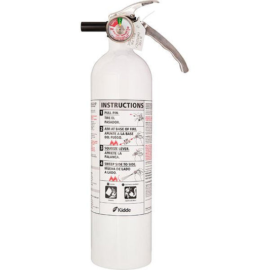 Kidde 2.5 lb BC Mariner Extinguisher MAR10 w/ Metal Valve & Plastic Strap Bracket (Disposable)