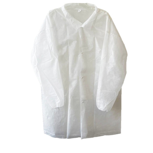 Cordova White Polypropylene Lab Coat, Collar & S #LC25XL