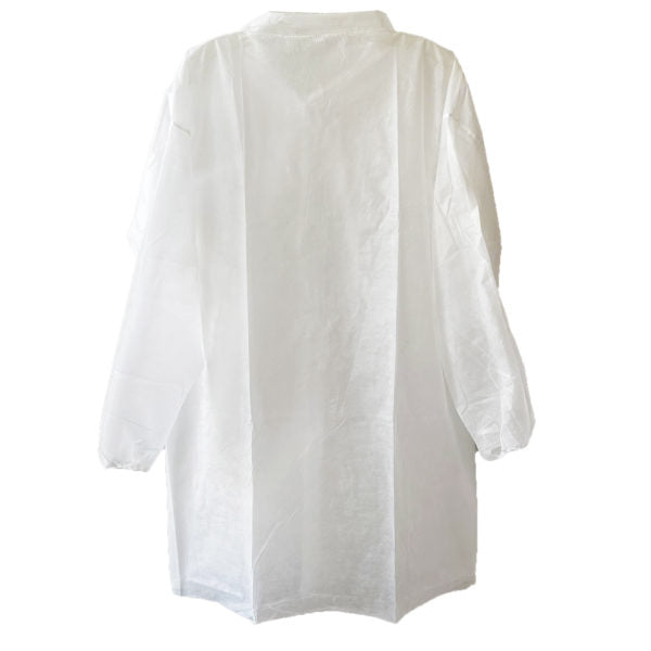 Cordova White Polypropylene Lab Coat, Collar & S #LC25XL image 2