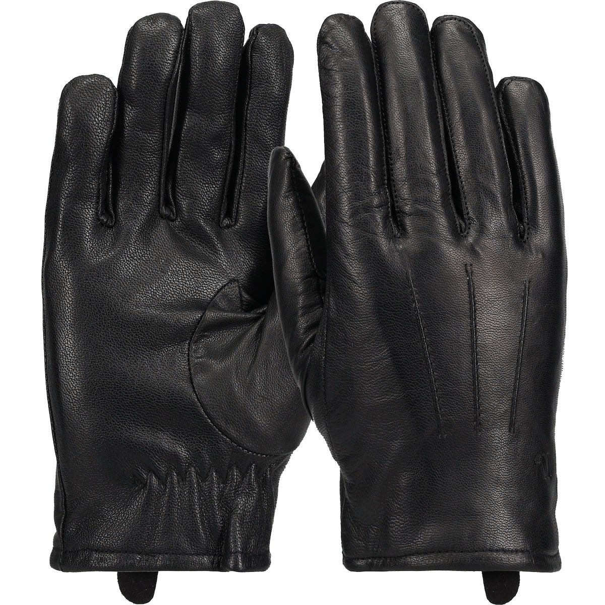 PIP LE-THL – Captain™ Leather Insulated Glove, Black genuine Goat leather driver glove, Analine finished, with polyester lining (40 gms. Thinsulate fill), sewing with Nylon thread, Keystone thumb, 3 darts on back of hand and black hem.