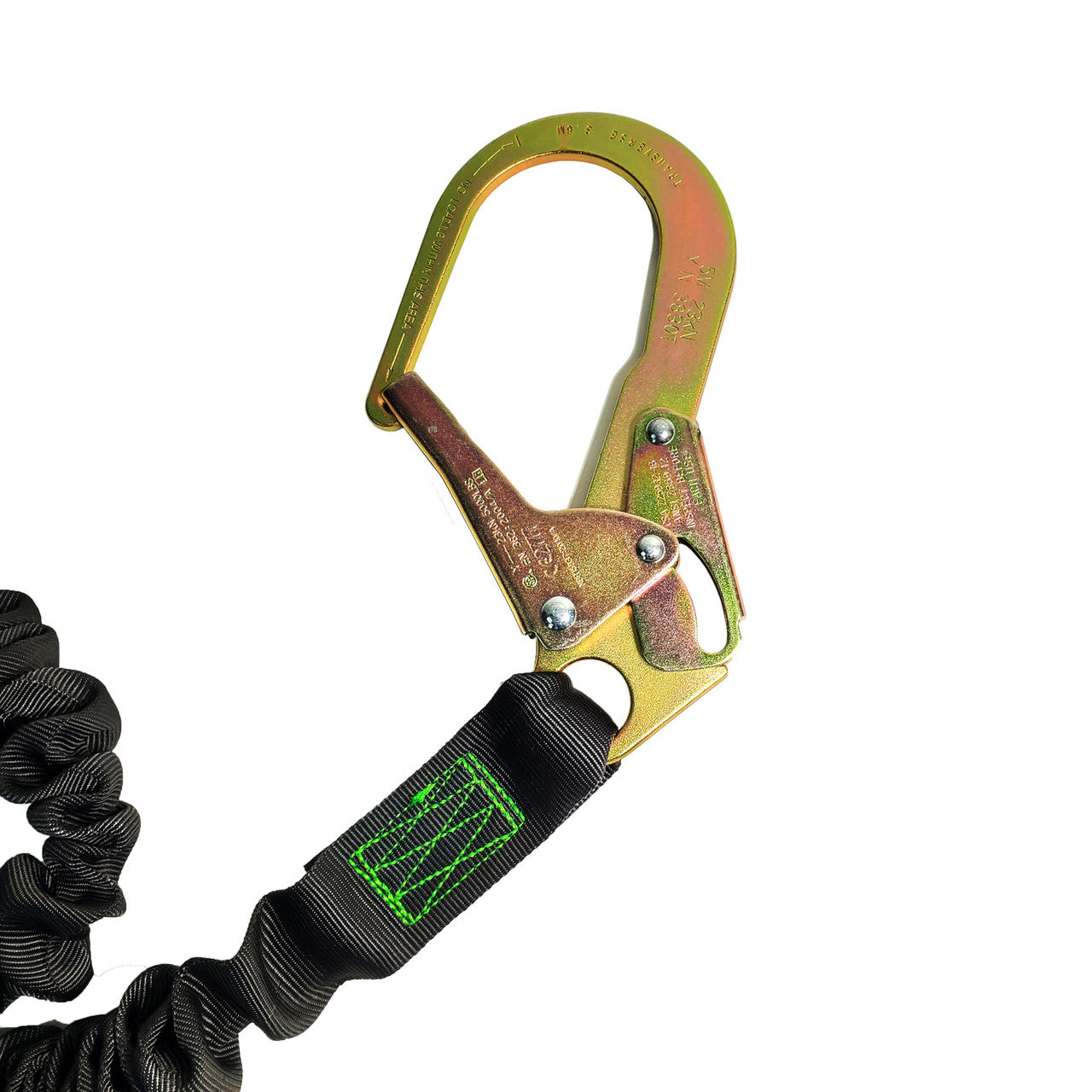 Frontline LES62R-US Patriot™ 6' Double Leg Elastic Lanyard with Rebar Hook Ends - Made in USA