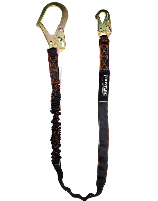 Frontline LIS61R Combat™ 6' Single Leg Rebar Hook End Lanyard with Internal Shock Absorber