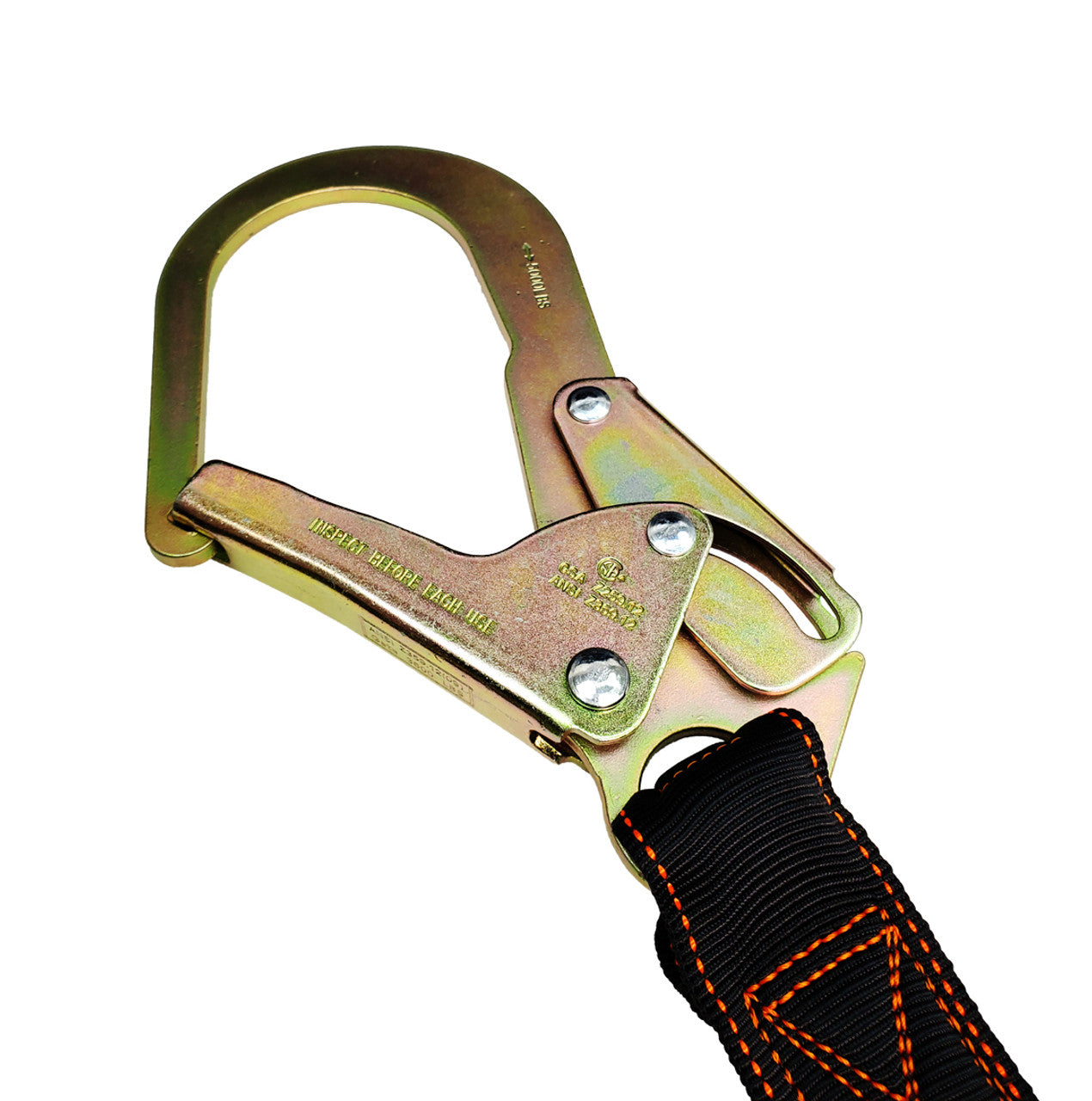 Frontline LIS61R Combat™ 6' Single Leg Rebar Hook End Lanyard with Internal Shock Absorber
