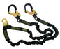 Frontline LIS62RA Elite Lite™ Elastic Twin Leg 6' Aluminum Rebar Hook Lanyard