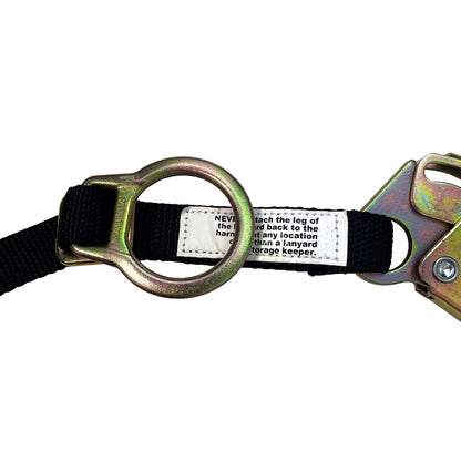 Frontline LPO62RADJ Combat™ 6' Tie-Back Double Leg Shock Absorbing Lanyard with Rebar Hooks