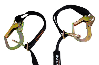 Frontline LPO62RADJ Combat™ 6' Tie-Back Double Leg Shock Absorbing Lanyard with Rebar Hooks