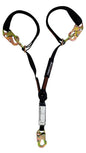 Frontline LPO62SADJ Combat™ 6' Tie-Back Double Leg Shock Absorbing Lanyard with Snaphooks