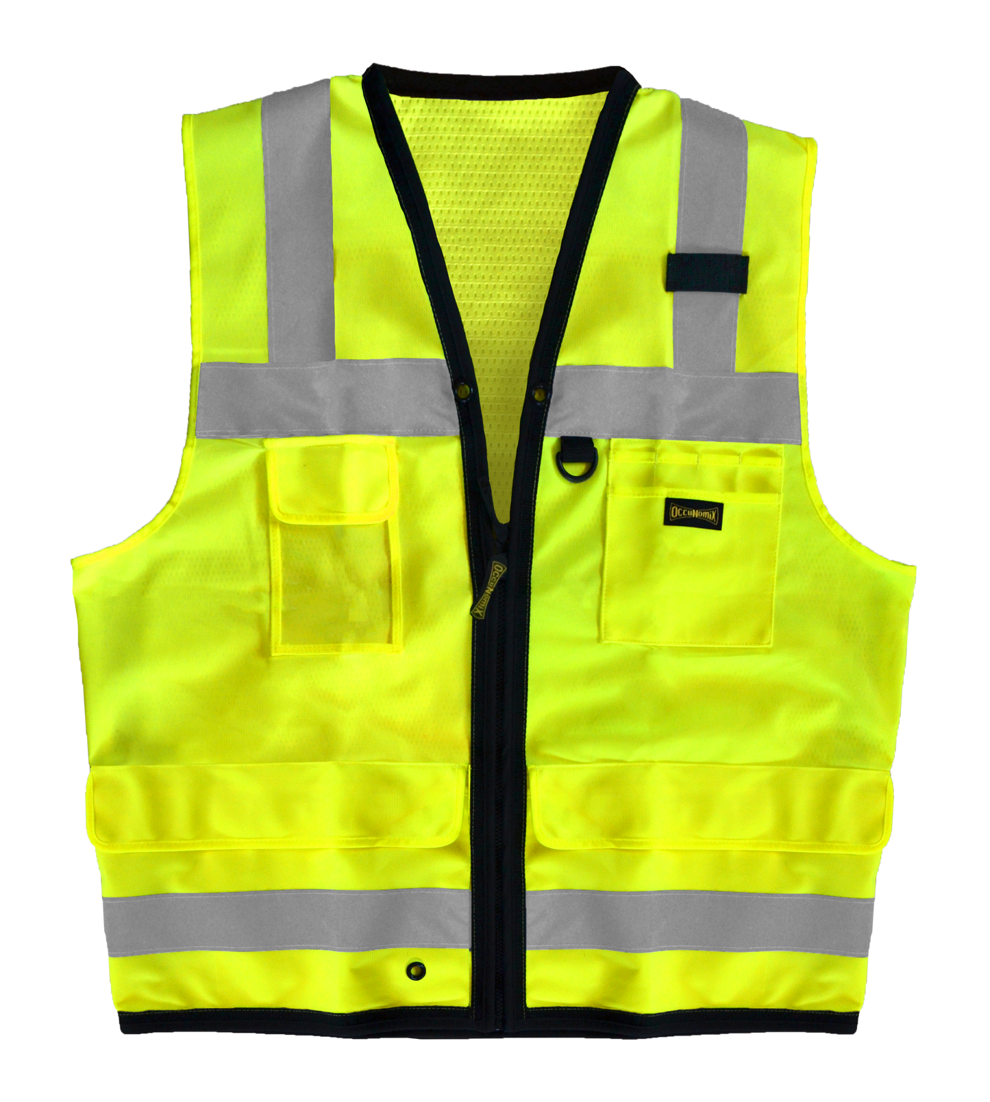 Solid Dual Stripe Surveyor Vest W/Zipper