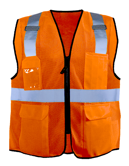 Mesh Surveyor Vest W/Zipper
