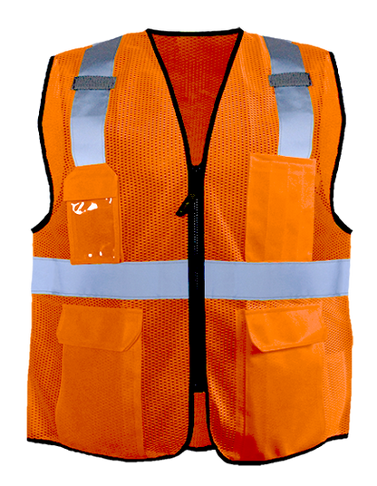 Mesh Surveyor Vest W/Zipper
