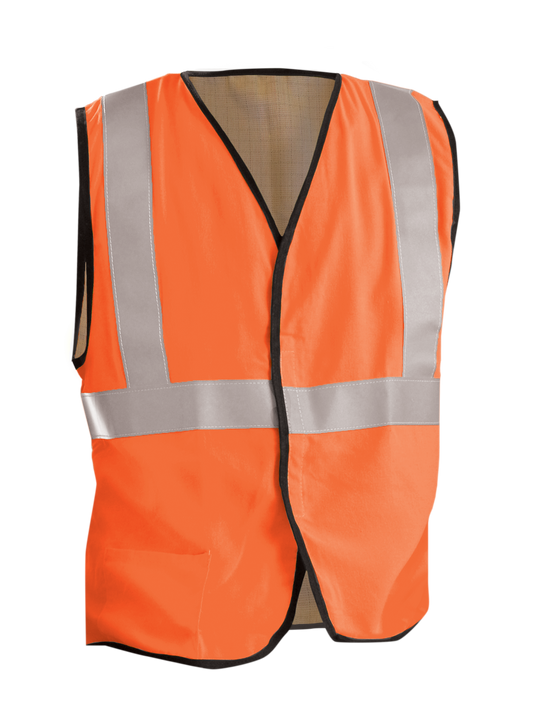 Occunomix Premium Flame Resistant Single Stripe Solid Vest Flame Resistant Safety Apparel Orange M model LUX-SSG/FR-OM