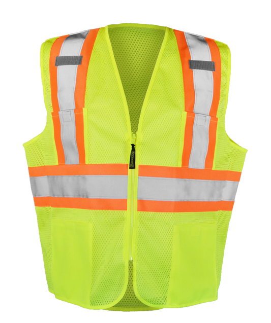 Occunomix Mesh 2-Tone Vest Hi-Vis Safety Vests Orange S model LUX-SSM2TZ-OS