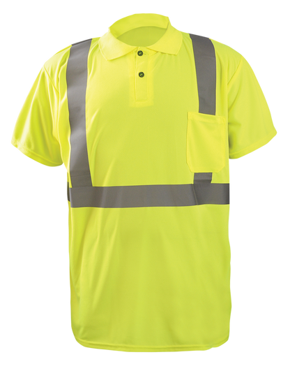 Short Sleeve Wicking Birdseye Polo Shirt W/Pocket