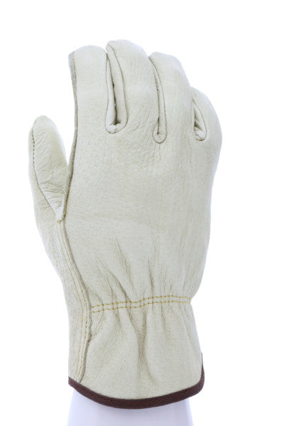 M3400_ - M3400L - 142635 - 360 - Leather driver work gloves – MCR Safety Group M3400 – grain pigskin leather with straight th