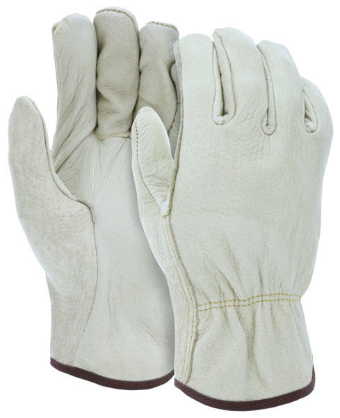 Grain Pigskin Driver Gloves, Select B Grade, Straight Thumb, Unlined
