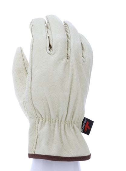 M3411_ - M3411L - 142662 - 360 - Leather driver work gloves – MCR Safety Group M3411 – premium grain pigskin leather with key