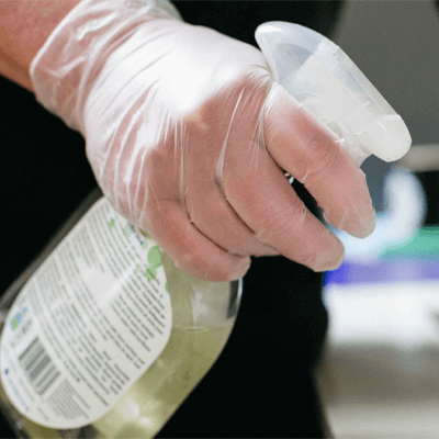 X3 Clear Vinyl PF Ind Gloves