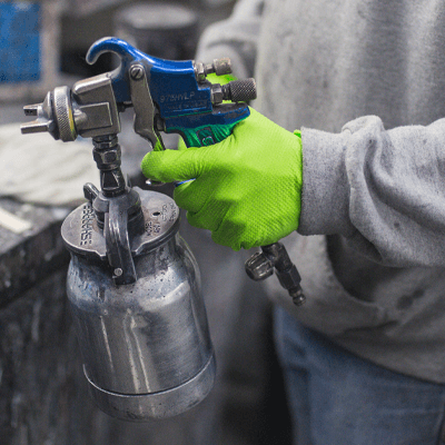 Gloveworks RDT Green Nitrile PF Ind Gloves